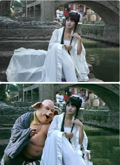 求大神把我P成嫦娥仙子！我怎么觉得这是高老庄呢.jpg
